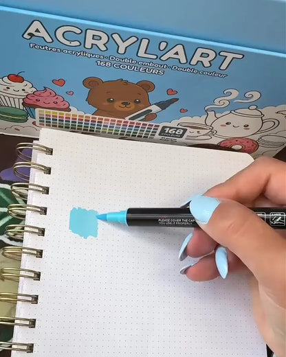 Le dos reste blanc : l'encre ne traverse pas la feuille