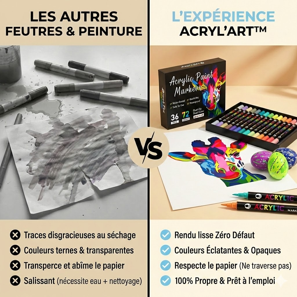 L'ACRYL'ART™ - Coffret de Feutres Acryliques